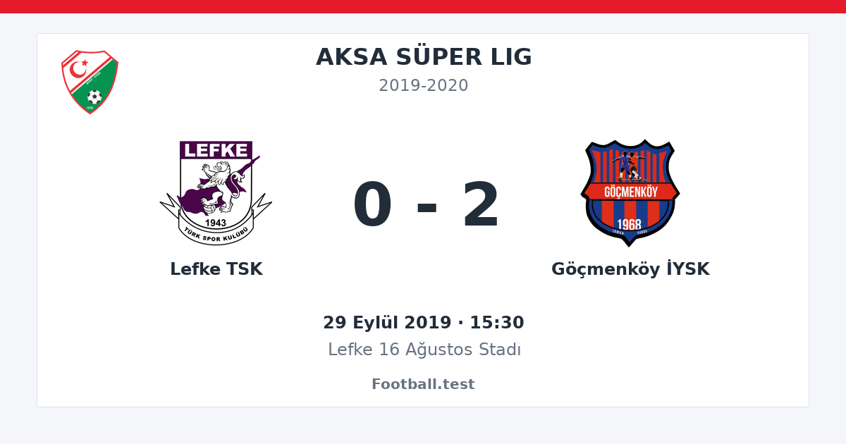 Lefke TSK - Göçmenköy İYSK 0 - 2 paylaşım kartı