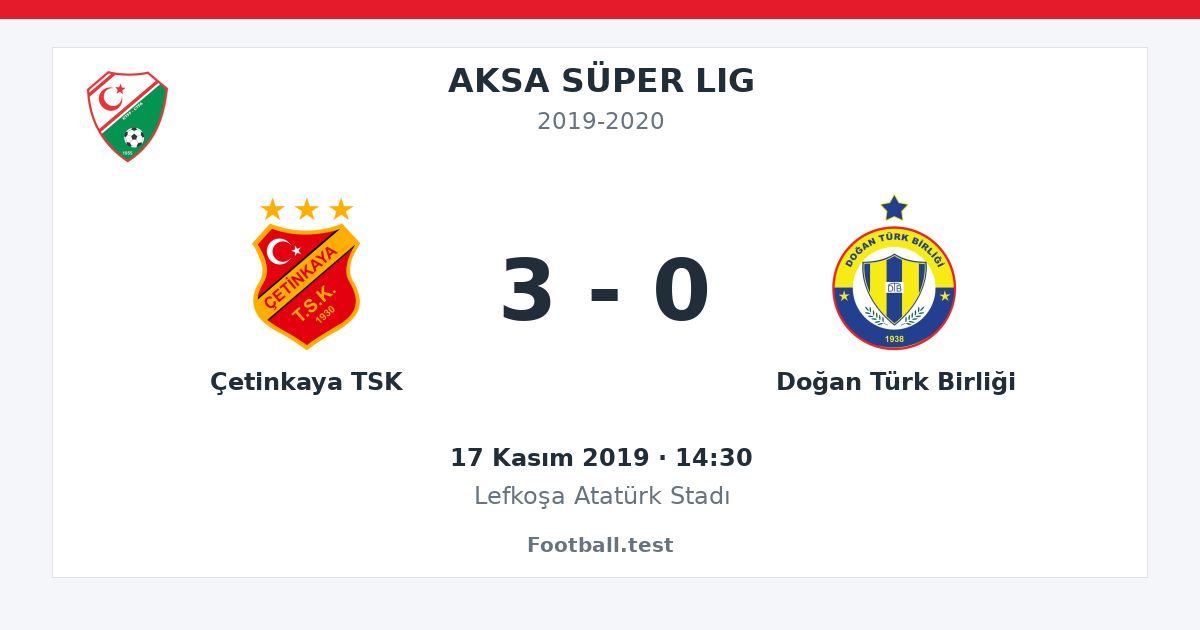 Çetinkaya TSK - Doğan Türk Birliği 3 - 0 paylaşım kartı