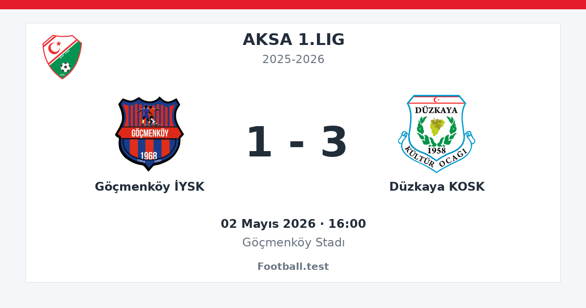 Göçmenköy İYSK - Düzkaya KOSK 1 - 3 paylaşım kartı