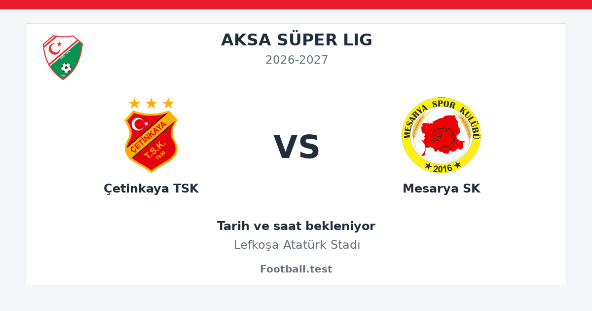 Çetinkaya TSK - Mesarya SK paylaşım kartı