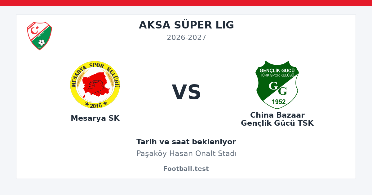Mesarya SK - China Bazaar Gençlik Gücü TSK paylaşım kartı