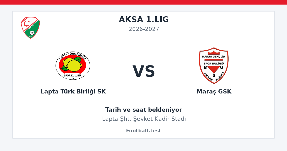 Lapta Türk Birliği SK - Maraş GSK paylaşım kartı