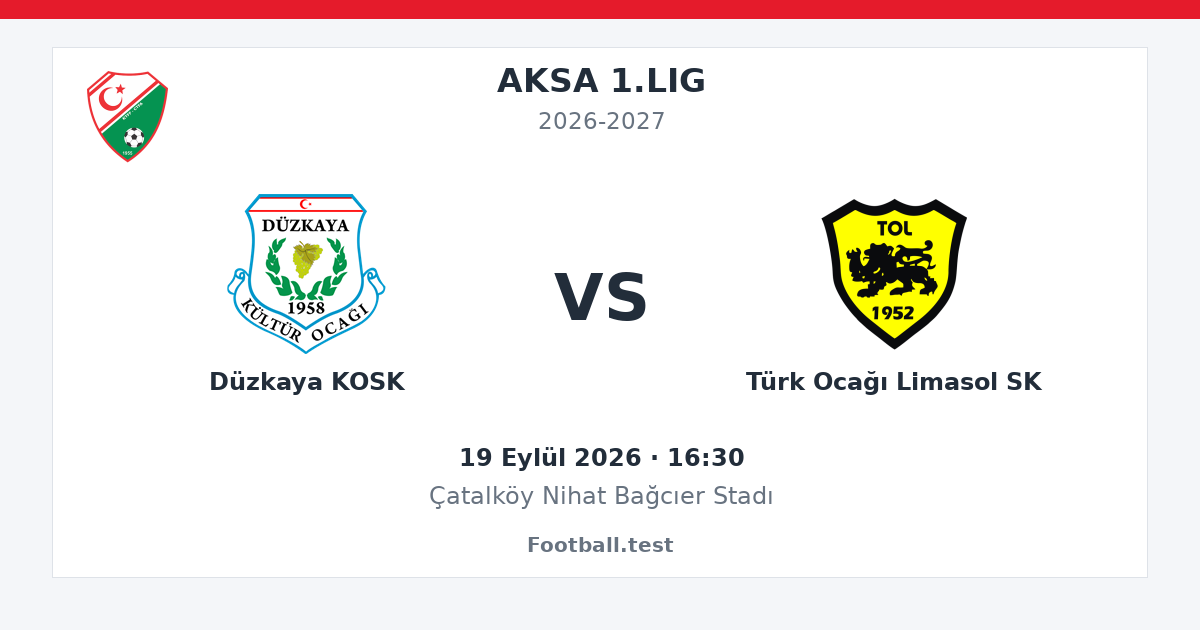 Düzkaya KOSK - Türk Ocağı Limasol SK paylaşım kartı