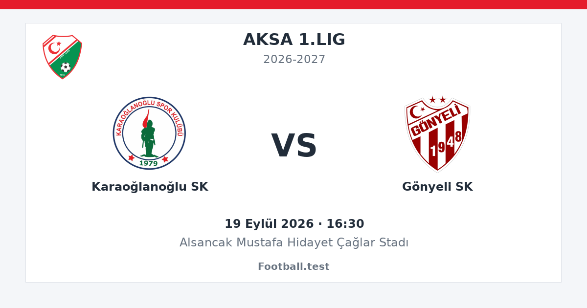 Karaoğlanoğlu SK - Gönyeli SK paylaşım kartı