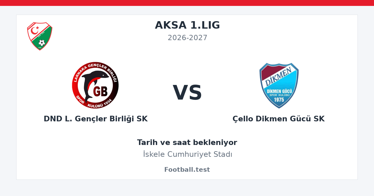 DND L. Gençler Birliği SK - Çello Dikmen Gücü SK paylaşım kartı