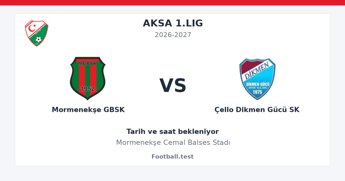 Mormenekşe GBSK - Çello Dikmen Gücü SK paylaşım kartı