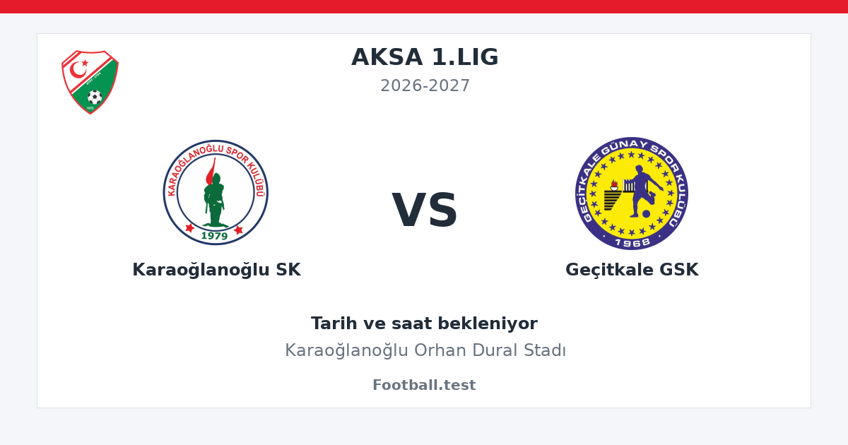 Karaoğlanoğlu SK - Geçitkale GSK paylaşım kartı