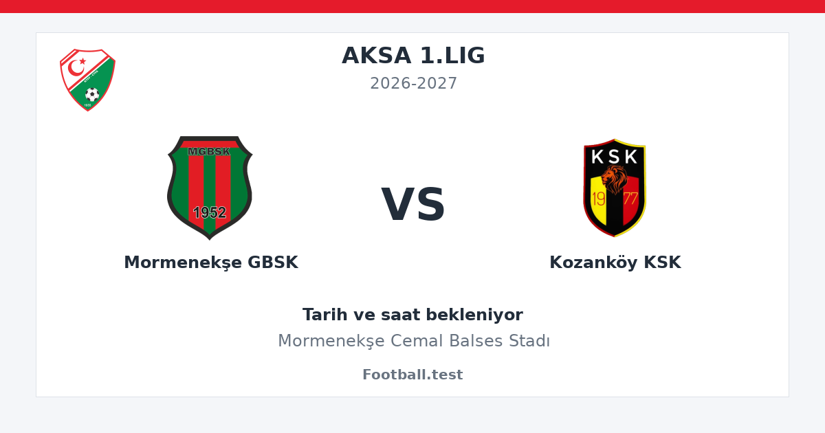 Mormenekşe GBSK - Kozanköy KSK paylaşım kartı