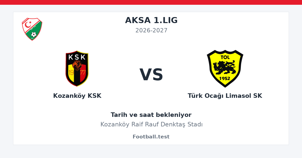 Kozanköy KSK - Türk Ocağı Limasol SK paylaşım kartı
