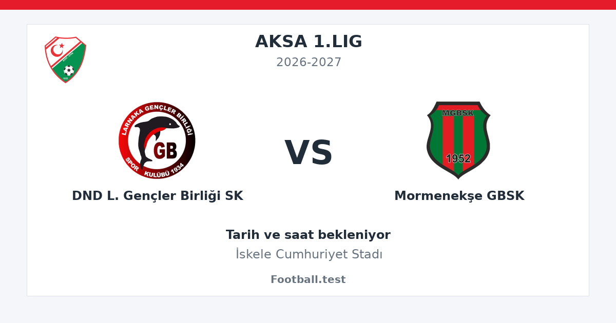 DND L. Gençler Birliği SK - Mormenekşe GBSK paylaşım kartı