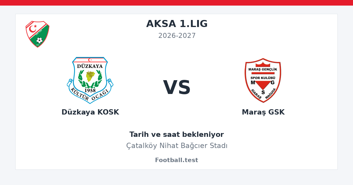 Düzkaya KOSK - Maraş GSK paylaşım kartı
