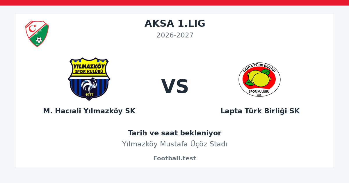 M. Hacıali Yılmazköy SK - Lapta Türk Birliği SK paylaşım kartı