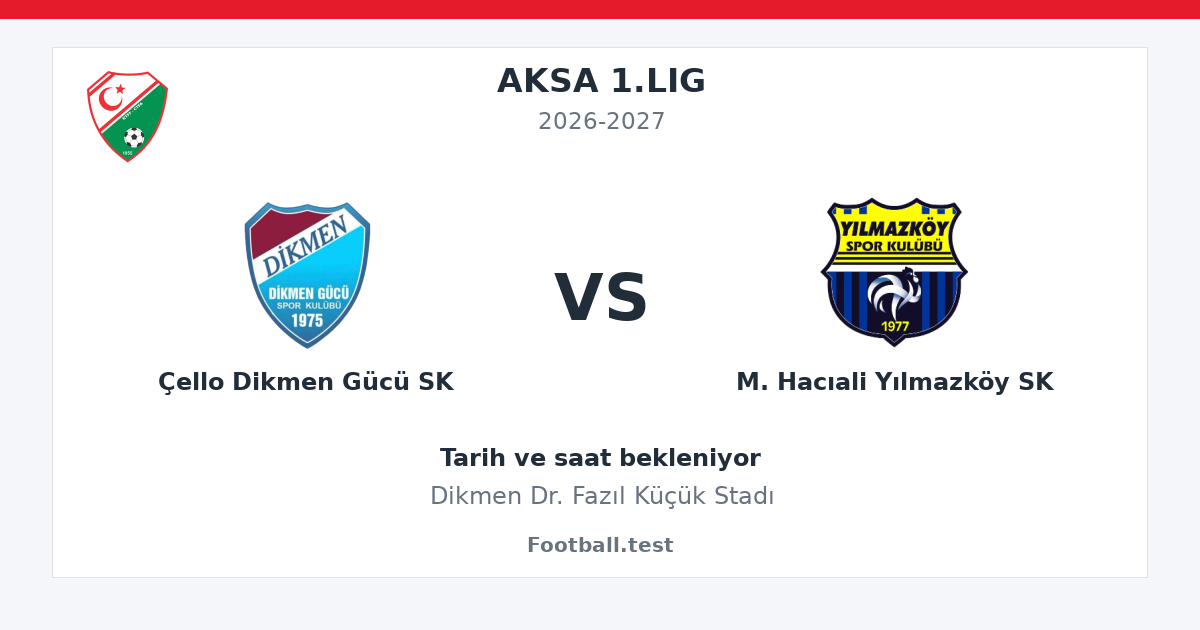 Çello Dikmen Gücü SK - M. Hacıali Yılmazköy SK paylaşım kartı