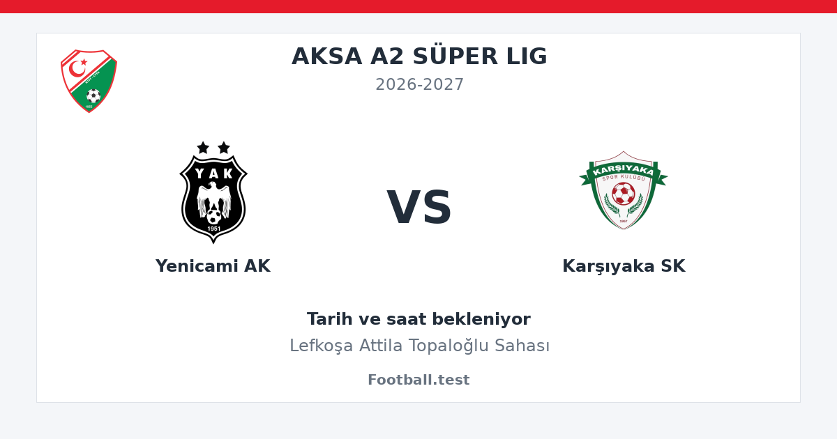 Yenicami AK - Karşıyaka SK paylaşım kartı