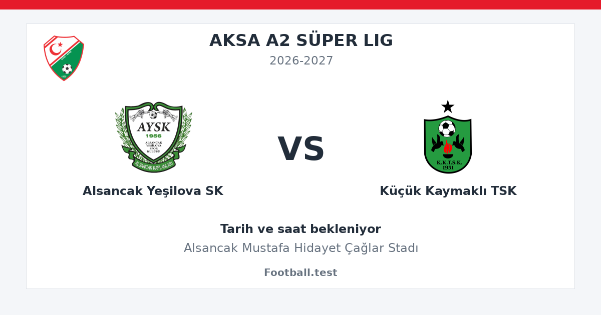 Alsancak Yeşilova SK - Küçük Kaymaklı TSK paylaşım kartı