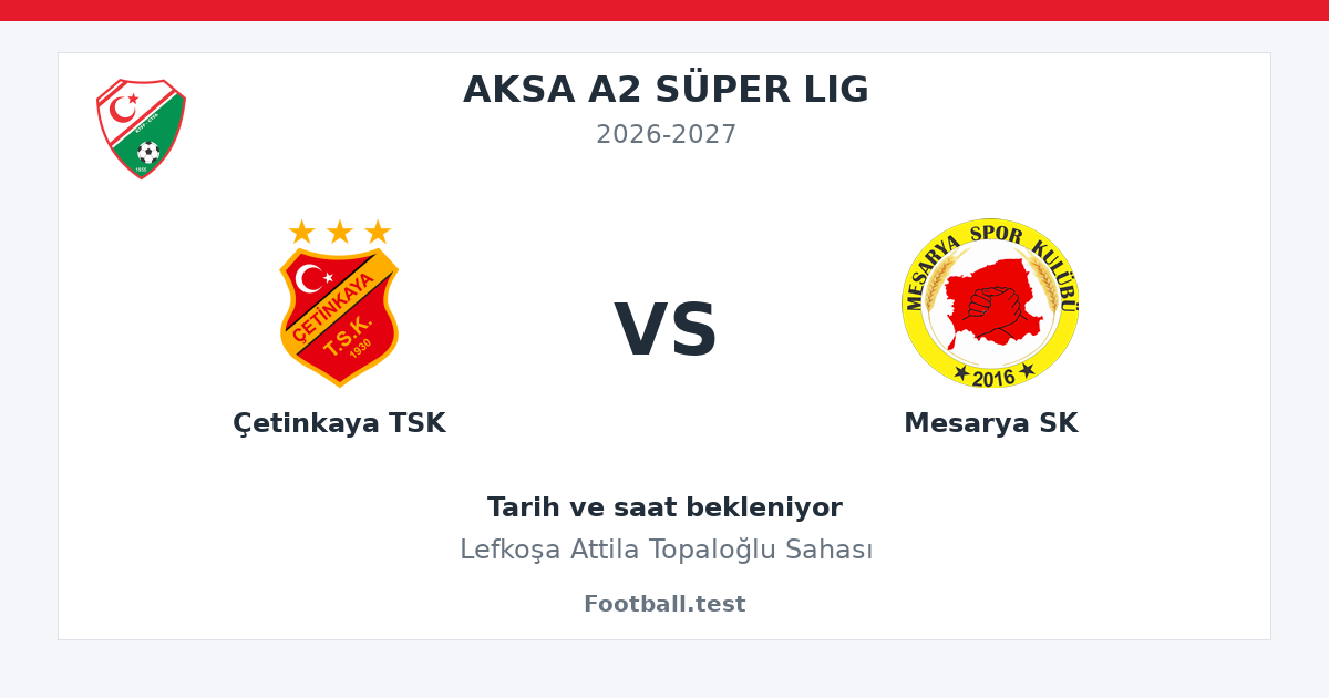 Çetinkaya TSK - Mesarya SK paylaşım kartı