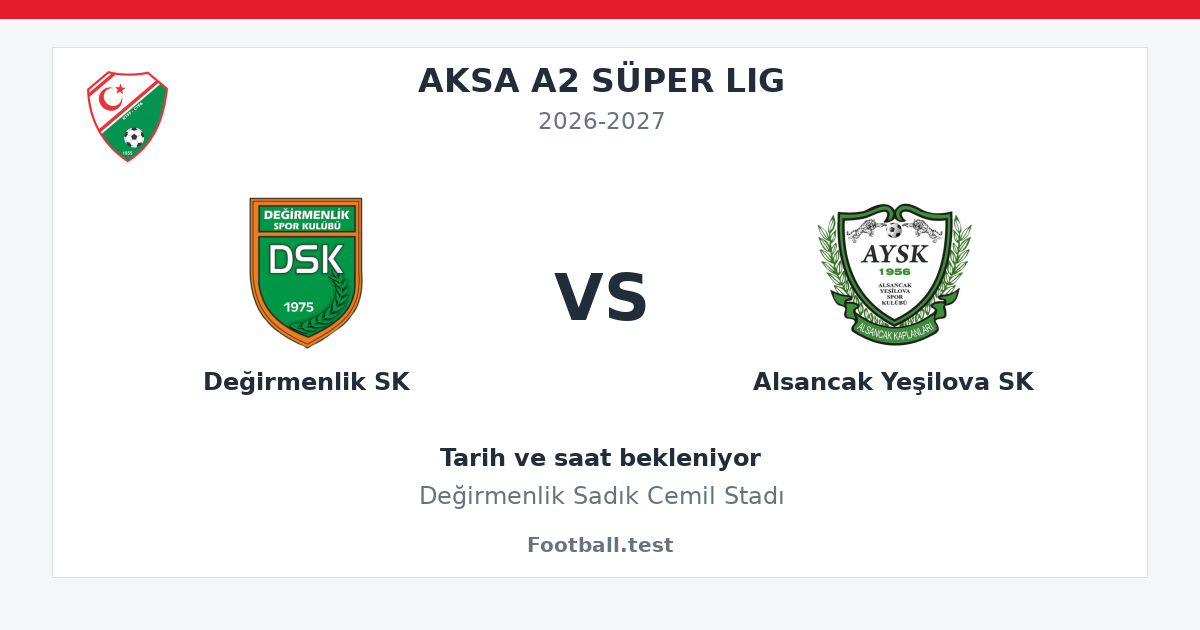 Değirmenlik SK - Alsancak Yeşilova SK paylaşım kartı