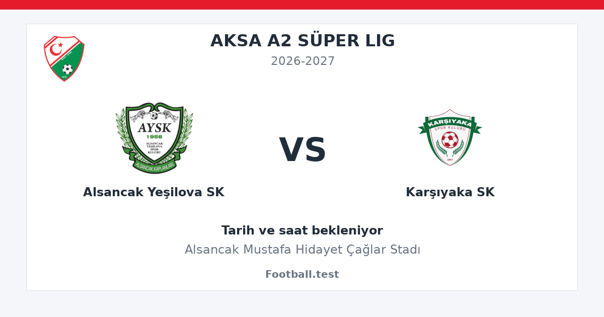 Alsancak Yeşilova SK - Karşıyaka SK paylaşım kartı