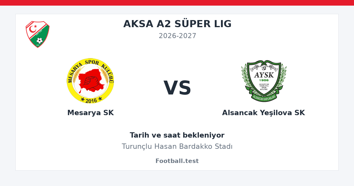 Mesarya SK - Alsancak Yeşilova SK paylaşım kartı