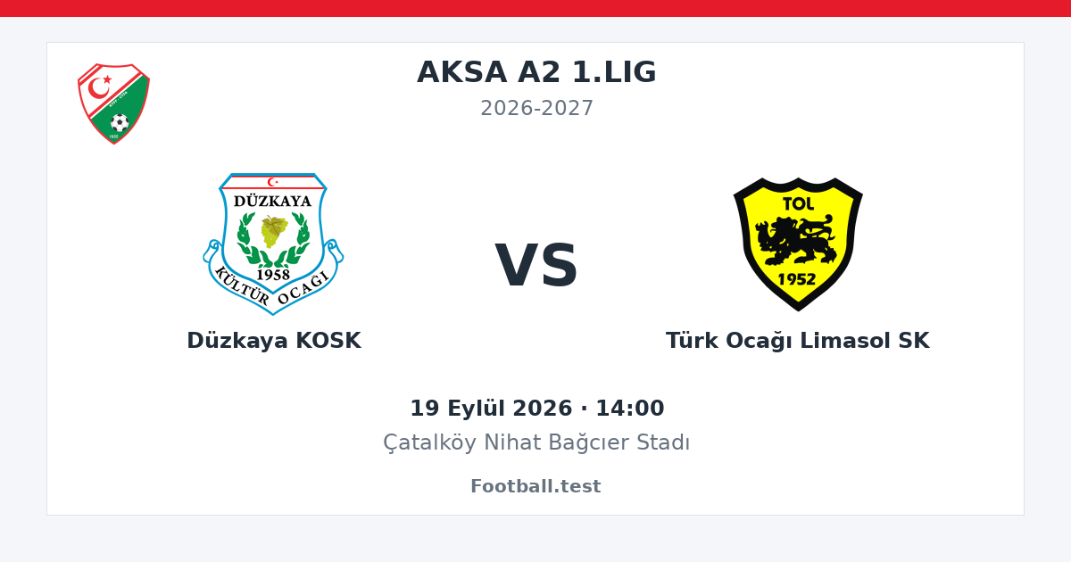Düzkaya KOSK - Türk Ocağı Limasol SK paylaşım kartı