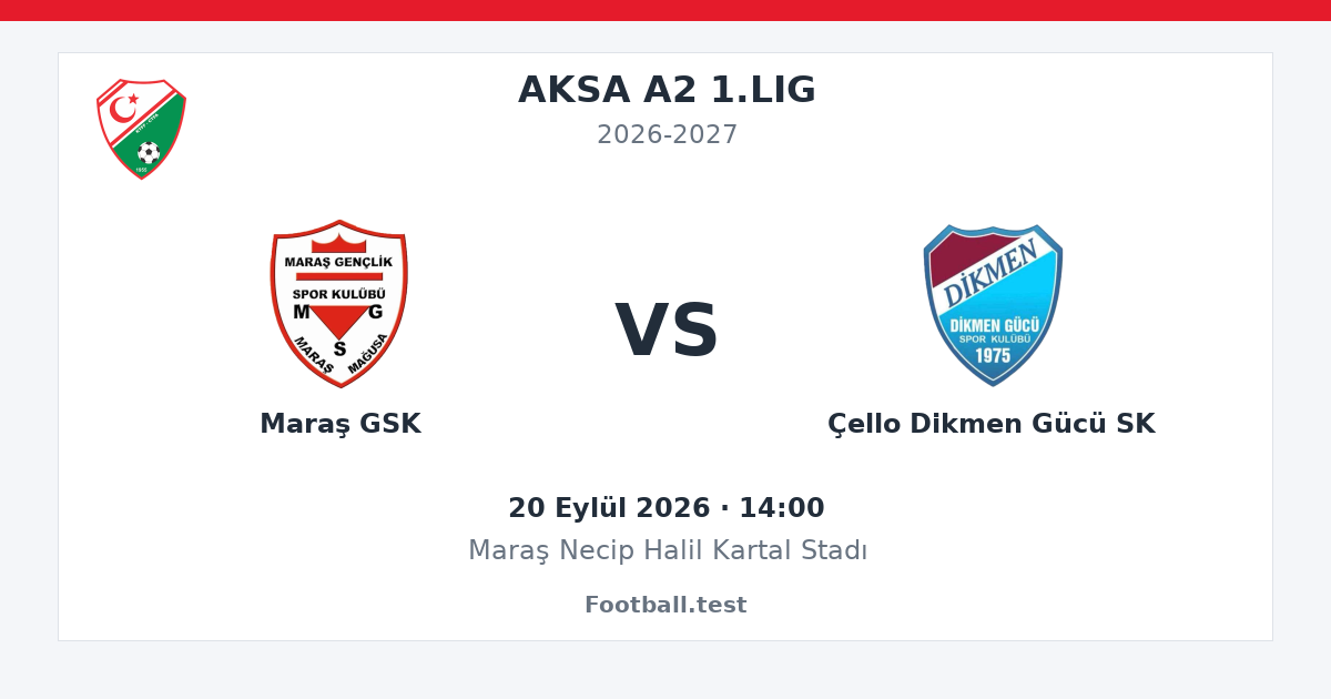Maraş GSK - Çello Dikmen Gücü SK paylaşım kartı