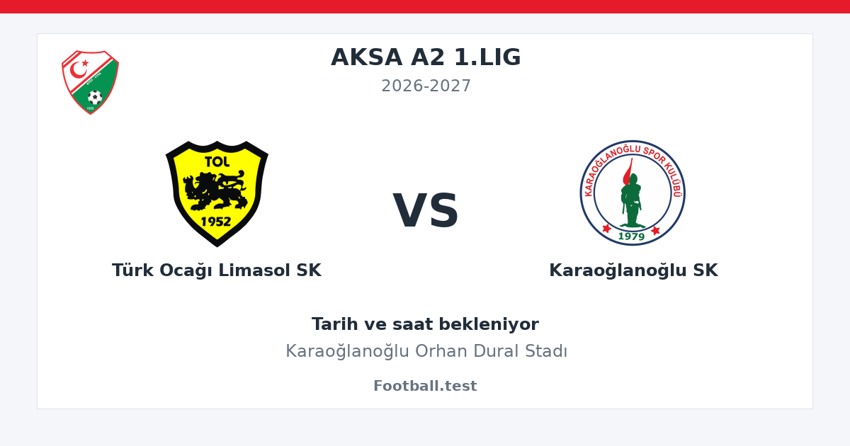 Türk Ocağı Limasol SK - Karaoğlanoğlu SK paylaşım kartı
