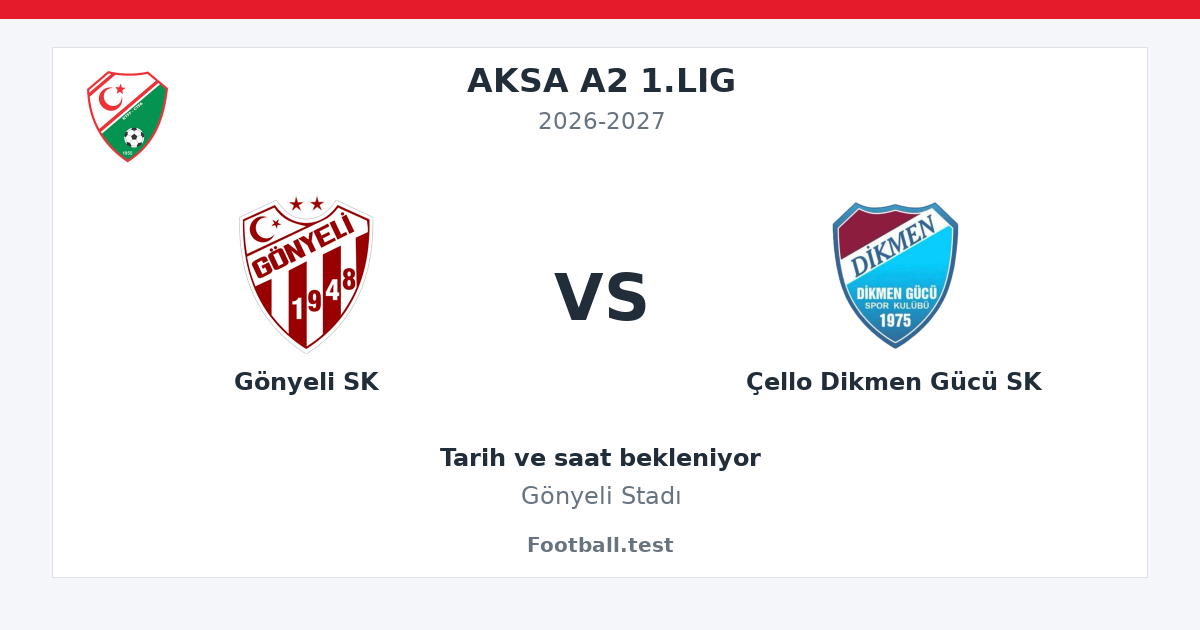 Gönyeli SK - Çello Dikmen Gücü SK paylaşım kartı