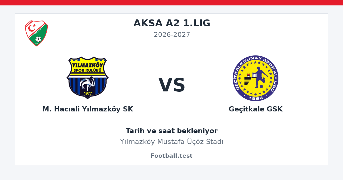 M. Hacıali Yılmazköy SK - Geçitkale GSK paylaşım kartı