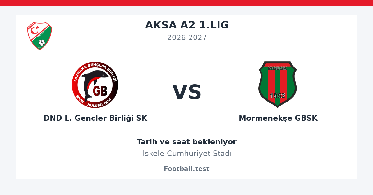 DND L. Gençler Birliği SK - Mormenekşe GBSK paylaşım kartı