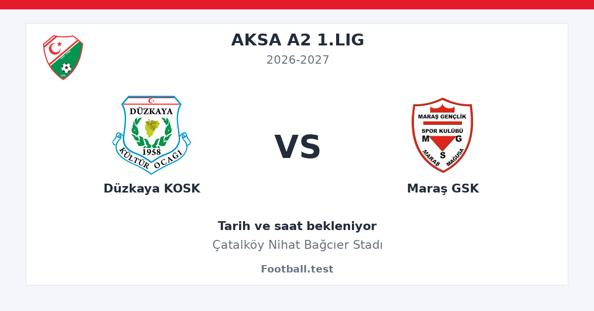 Düzkaya KOSK - Maraş GSK paylaşım kartı