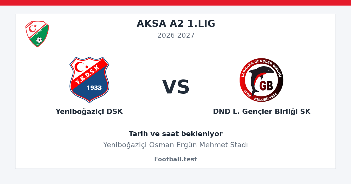 Yeniboğaziçi DSK - DND L. Gençler Birliği SK paylaşım kartı