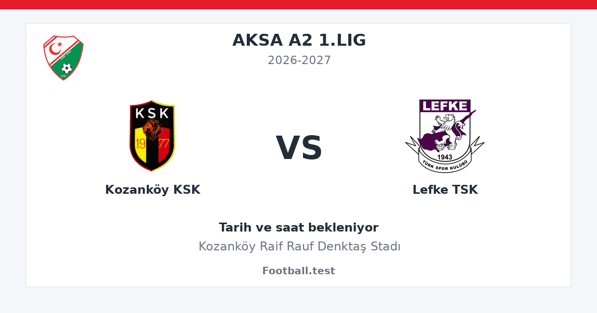 Kozanköy KSK - Lefke TSK paylaşım kartı