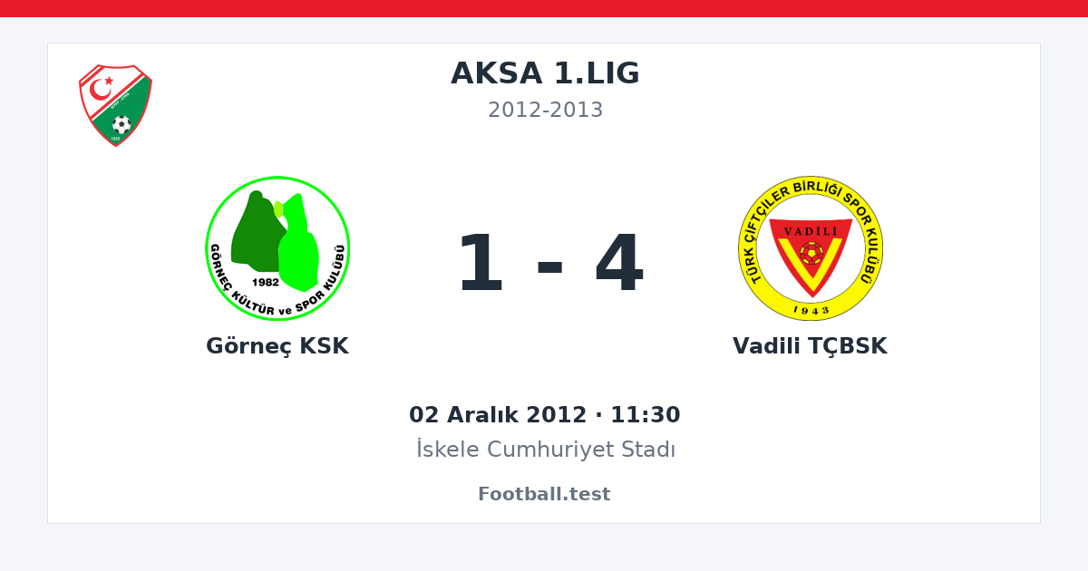 Görneç KSK - Vadili TÇBSK 1 - 4 paylaşım kartı