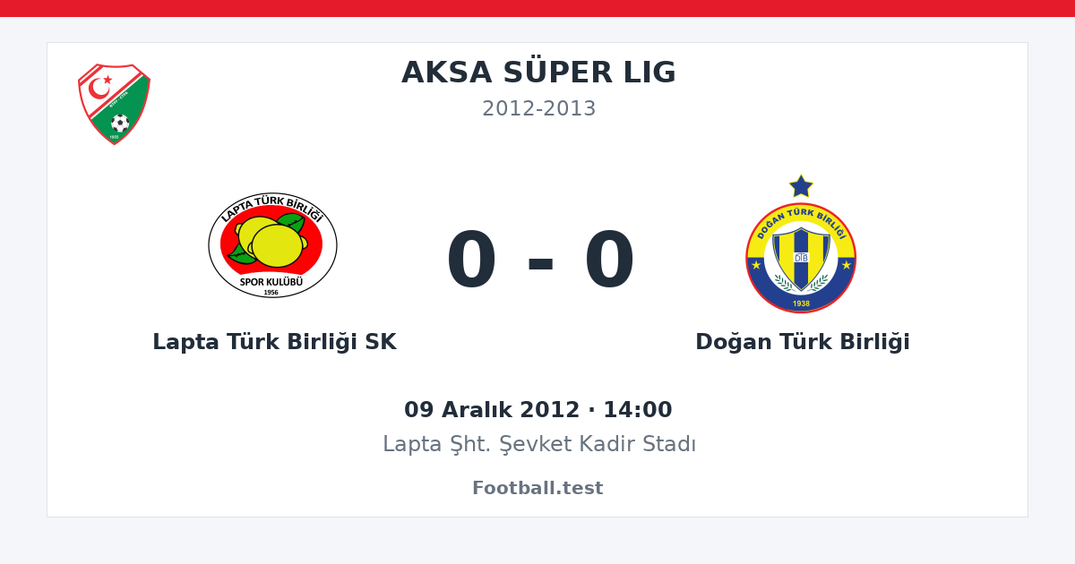 Lapta Türk Birliği SK - Doğan Türk Birliği 0 - 0 paylaşım kartı