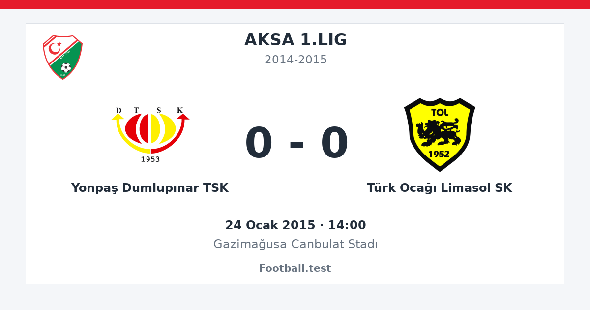 Yonpaş Dumlupınar TSK - Türk Ocağı Limasol SK 0 - 0 paylaşım kartı