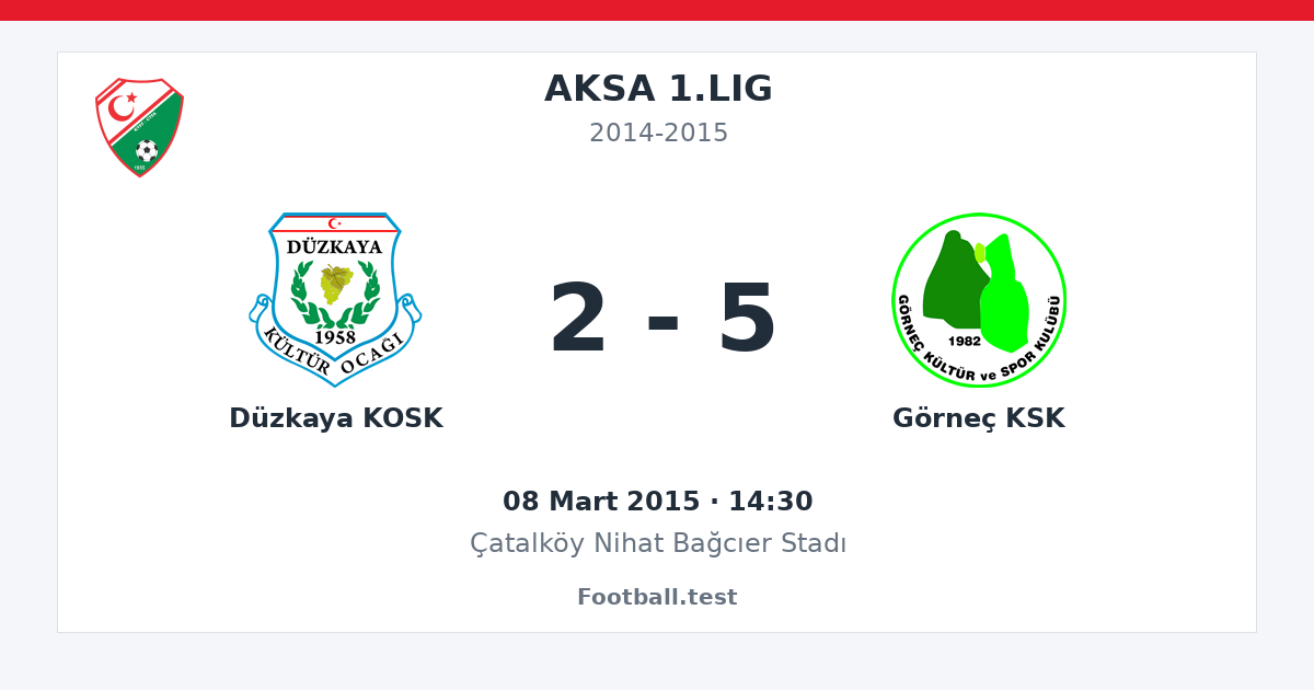 Düzkaya KOSK - Görneç KSK 2 - 5 paylaşım kartı