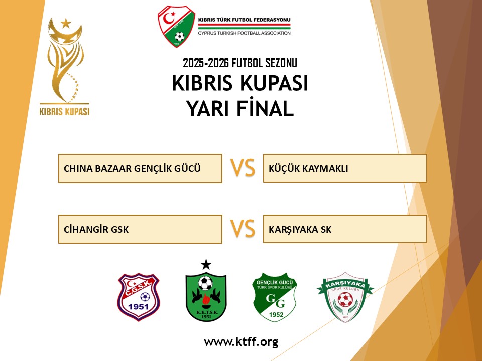 Kıbrıs Kupası'nda yarı final eşleşmeleri belli oldu